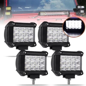 AUXBEAM 4x 4" Side Shooter LED Light Bar White Combo Offroad 4WD Work Fog Lamps - Imagen 1 de 12