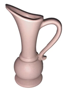 Small Porcelain Bisque Pink Pitcher Handle - Image 1 of 4
