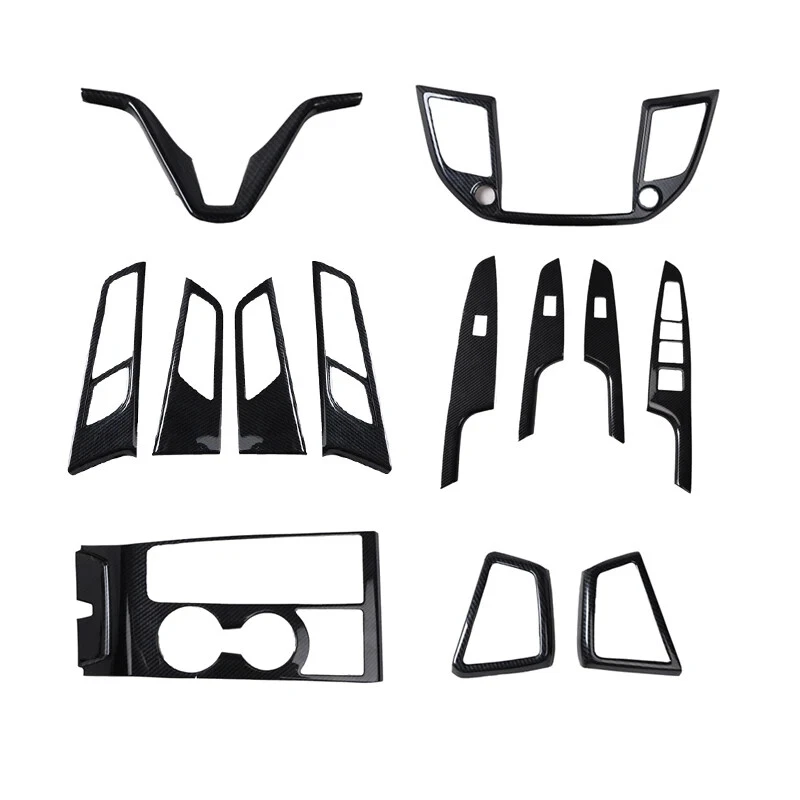 Pegatinas de ventilación de aire de engranaje interior de fibra de carbono ABS para Hyundai Tucson 2015-2018 Foto 1 de 4