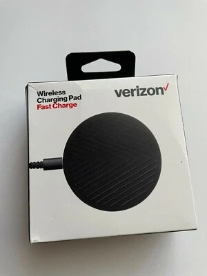 Almohadilla de cargador inalámbrico Verizon negra (carga rápida y cargador micro USB con cable de 5 pies Foto 1 de 4