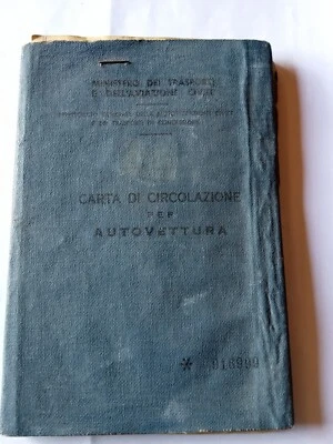 Libretto di Circolazione per uso collezionistico Lancia Fulvia 1966 - Immagine 1 di 3
