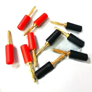 4x 2MM Audio Mini Banana socket Plug Mini Speaker Gold Plated Plug Connector - Picture 1 of 9