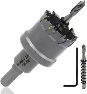 Seghetto per Fori 38mm/1,5 Pollici Seghetto con Punta in Carburo per Taglio Acciaio Inox Pl... - Foto 1 di 3