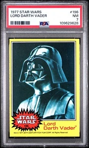 Vintage 1977 Star Wars Card #196 Lord Darth Vader PSA 7 NM - Picture 1 of 2
