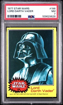 Vintage 1977 Star Wars Card #196 Lord Darth Vader PSA 7 NM - Image 1 of 2