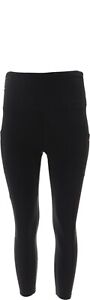 MIND BODY LOVE Peace World Petite Ruched Waist Leggings Black PS # A380144