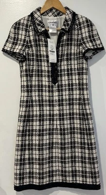 Vestido Chanel Tweed Vintage Raro EE. UU. Talla 4 Foto 1 de 4