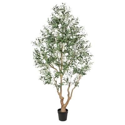 Olivos Artificiales Interior 8FT - Olivo Alto Imitación con Maceta, Realis... Foto 1 de 4