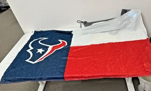 Bandera NFL Houston Texans 5' x 3' transparente con ojales de latón - totalmente nueva - Imagen 1 de 3