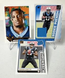Lot o (3 Xavier Leggette Rookie Cards / Phenom Patch / Throwback / Gridiron King - Picture 1 of 2