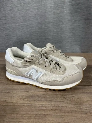 New Balance Kids Size 1 Model 515 Casual Shoes Cream/ Gray With Blue - Image 1 of 4