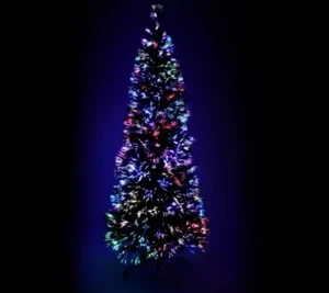 ALBERO DI NATALE ARTIFICIALE IN FIBRA OTTICA CON PUNTA A LED ALTEZZA 90 CM - Foto 1 di 3