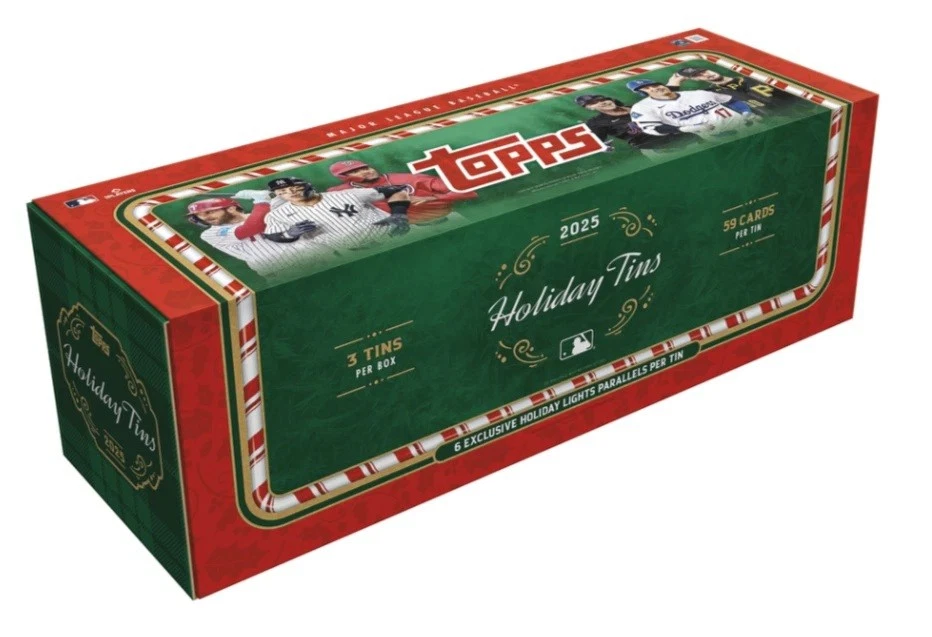 Caja de béisbol Topps Holiday Tins 2025 Foto 1 de 1
