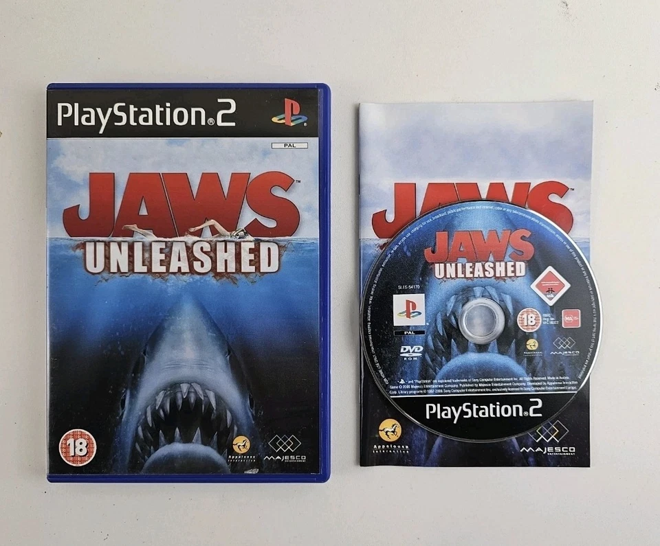 Jaws Unleashed PS2 Sony PlayStation 2 2006 Game With Manual  - Image 1 of 1