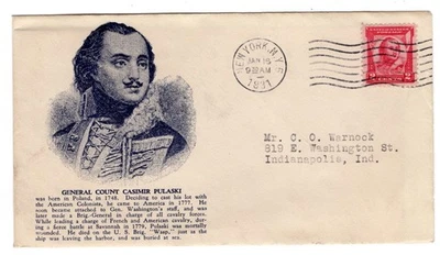 #690 Pulaski 1931 FDC - Stoutzenberg Planty #7 NY NY - Image 1 of 2