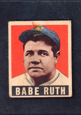 1948 Leaf #3 Babe Ruth Original Low Grade (Tape) No Creases - Image 1 of 2
