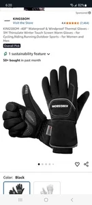 KINGSBOM Large -40F° Waterproof & Windproof Thermal Gloves - 3M Thinsulate... - Picture 1 of 4