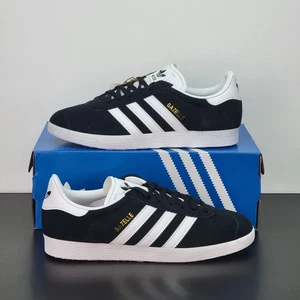 Adidas Gazelle Para Hombre Talla 8 Zapatos Negro Blanco Atlético Informal Tenis - Imagen 1 de 9