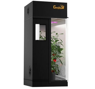Gorilla Grow Tent 3'x3' + 12 英寸加长套件 | 重型可调节高度 — 第 1/4 张图片