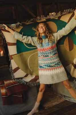 Túnica FREE PEOPLE Funfetti Fairisle multicolor talla L PVP $168 NUEVA CON ETIQUETAS Foto 1 de 4