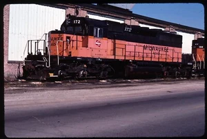Original Schienenrutsche - MILW Milwaukee Road 172 Bensenville IL 29.09.1985 - Bild 1 von 1