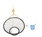 KUFA Rubber Wrapped 30-Inch Crab Ring with 50-feet Rope & Bait Bag 