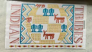 Native American Indian Tribes Vintage 1980s/90s Embroidered Sew-On Patch - Picture 1 of 2
