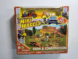 Juego de mini ruedas 20 piezas granja y construcción NUEVO - Imagen 1 de 2