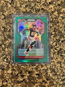 2020 Prizm #308 Tee Higgins Rookie RC Green Prizm Bengals - Picture 1 of 2