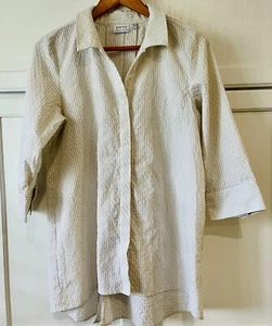 Habitat Beige 3/4 Sleeve Shirt. Size M. Style 15005 - Picture 1 of 3