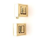 Book Shape Gold Plated Cufflink's Men's Jewelry 925 Sterling Silver