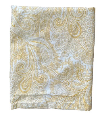 Ralph Lauren Yellow Gold White Paisley King Sham - Image 1 of 4