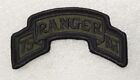 Army Patch: 75 Ranger RGT (75th Infantry) - scroll, subdued w/merrowed edge