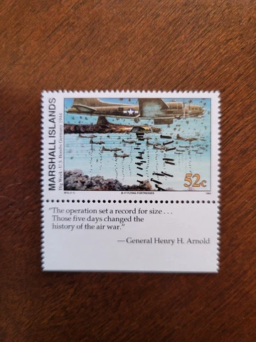 MARSHALL ISLANDS WW2 WWII Commemorative #483 Big Week: US Bombs Germany w/TABS Cover