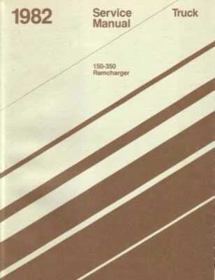 Dodge Truck Ramcharger 1982 manual de reparación de taller Foto 1 de 4