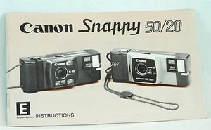 ORIGINAL CANON SNAPPY 50/20 FILMKAMERA BEDIENUNGSANLEITUNG! SEHR GUTER ZUSTAND! - Bild 1 von 1