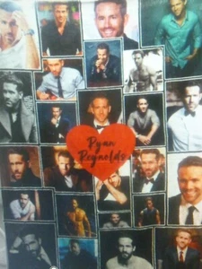 New, Shrink Wrapped Fleece Collage Photo Throw Blanket 50" X 60" Ryan Reynolds - Picture 1 of 7