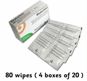 PACK DE 4 80 toallitas estériles para párpados Blephaclean para BLEFARITIS Spectrum Thea - Imagen 1 de 7