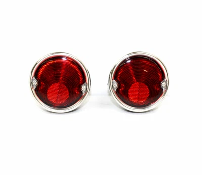 1955 1956 1957 1958 1959 CHEVROLET TRUCK TAIL LIGHT BLACK PAIR L&R # 55-13405-B* - Image 1 of 4