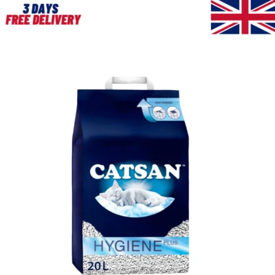 CATSAN - Hygiene Plus Non-Clumping Adult Cat Litter and Kitten Litter - 20L