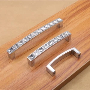 30Pcs 3-3/4 inch Cabinet Knobs Pulls Home Cupboard Drawer Handle Clear Crystal - Picture 1 of 4