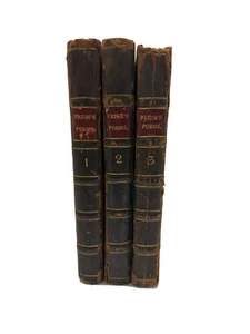3 Vol. 1725 Prior's Poems Rare Antiquarian Book Set Collectible Old English - Picture 1 of 12