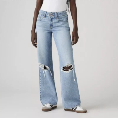 Pantalones de mezclilla sueltos súper bajos de tiro bajo para mujer Levi's 32 X 32 nuevos con etiquetas Foto 1 de 4
