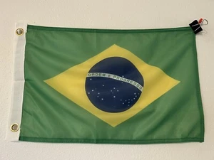 12" x 18" Brazil Brazilian Banner 12x18 IndoorOutdoor Polyester Flag-Z12 - Picture 1 of 1