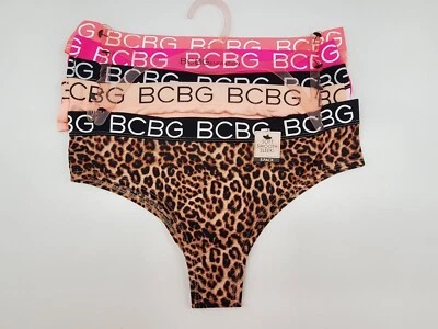 Paquete de 5 tangas BCBG para mujer pequeñas-XL grandes sin líneas de panty negras/marrones/melocotón/rosa/rubor Foto 1 de 3
