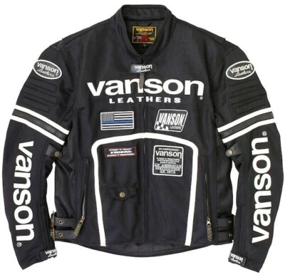 VANSON Mesh Rider's Jacket VS24105S Black/White Size L US Including tariff - Image 1 of 4