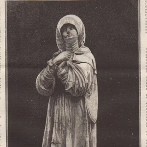 Statue de bois de l'hôtel de ville de Nuremberg - Gravure de presse 1886 - Picture 1 of 2
