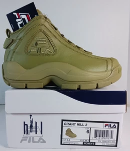 Fila Grant Hill 2 Women's Olive Green Leather Athletic Basketball Shoes Size 6 - Picture 1 of 7
