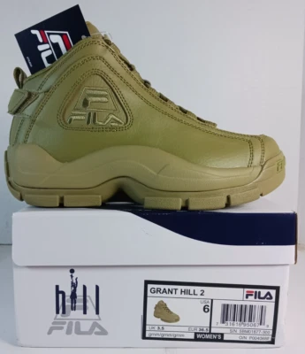Zapatos deportivos de baloncesto Fila Grant Hill 2 para mujer de cuero verde oliva talla 6 Foto 1 de 4