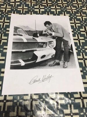 Carroll Shelby PHOTO w signature 1ST 1965 SHELBY GT350  COBRA CHARMER FORD GT 40 - Image 1 of 3